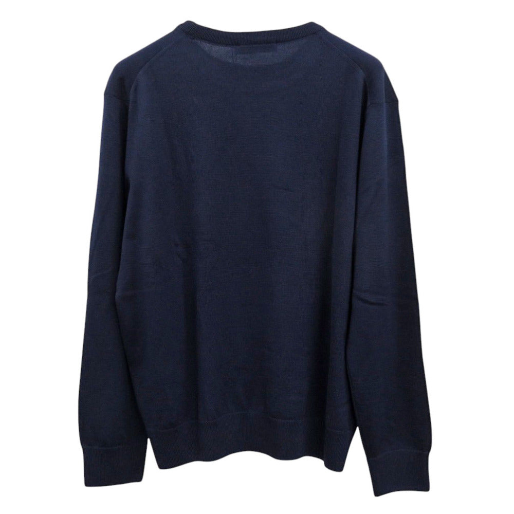 新品同様 メゾンキツネ ニット FM00528KT1036 P480 ネイビー セーター ウール 紺 2031【中古】MAISON KITSUNE