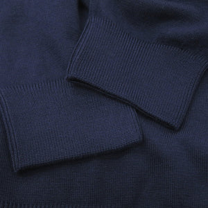 新品同様 メゾンキツネ ニット FM00528KT1036 P480 ネイビー セーター ウール 紺 2031【中古】MAISON KITSUNE