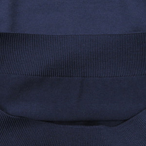 新品同様 メゾンキツネ ニット FM00528KT1036 P480 ネイビー セーター ウール 紺 2031【中古】MAISON KITSUNE
