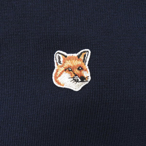 新品同様 メゾンキツネ ニット FM00528KT1036 P480 ネイビー セーター ウール 紺 2031【中古】MAISON KITSUNE