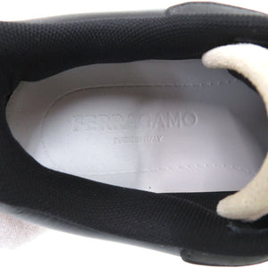 美品 サルヴァトーレフェラガモ DANIA 769716 レザー ブラック スニーカー 2040【中古】Salvatore Ferragamo