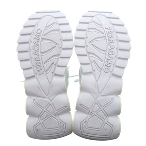 新品同様 サルヴァトーレフェラガモ 'Nima' sneakers 0760648 スニーカー ゴム カーフ 紡織繊維 ホワイト 2041【中古】Salvatore Ferragamo