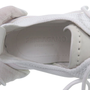 新品同様 サルヴァトーレフェラガモ 'Nima' sneakers 0760648 スニーカー ゴム カーフ 紡織繊維 ホワイト 2041【中古】Salvatore Ferragamo