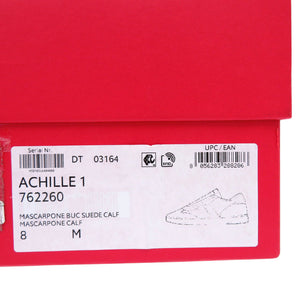 新品同様 サルヴァトーレフェラガモ ACHILLE MASCARPONE 0762260 レザー スウェード アイボリー スニーカー 2042【中古】Salvatore Ferragamo
