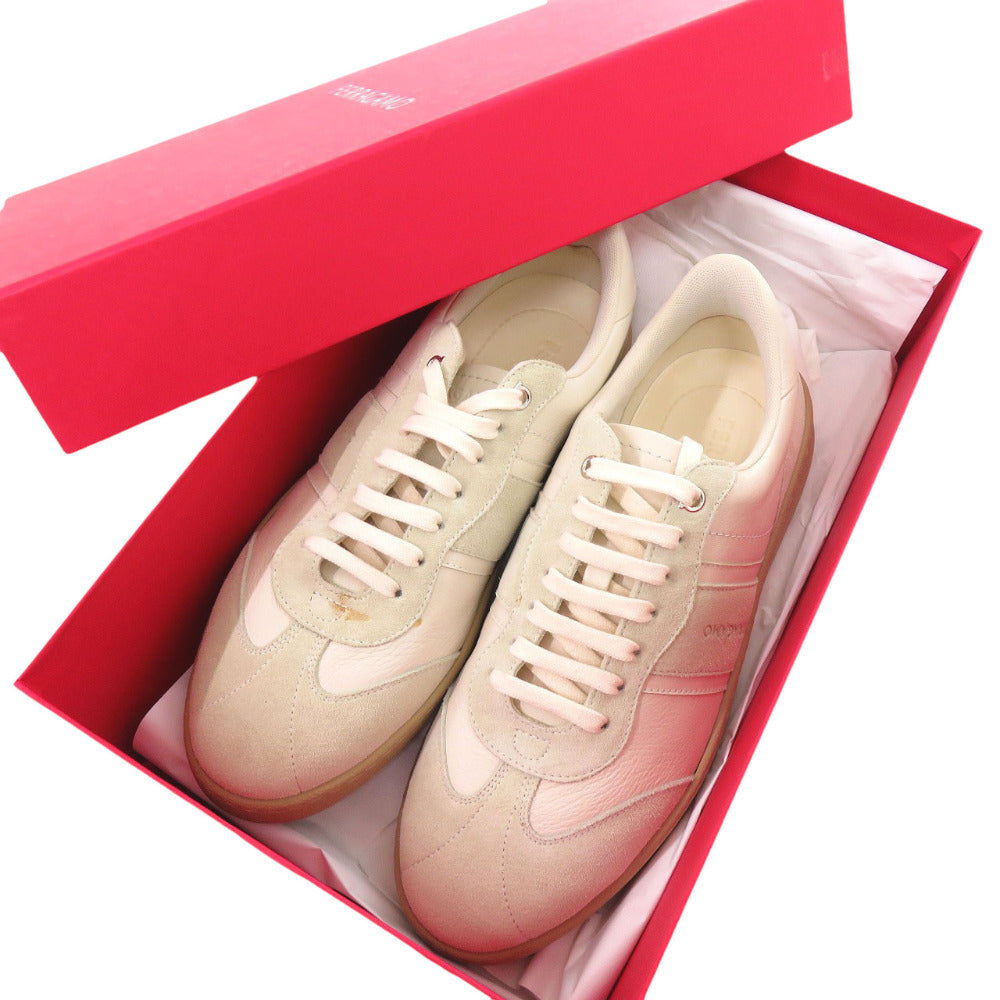 新品同様 サルヴァトーレフェラガモ ACHILLE MASCARPONE 0762260 レザー スウェード アイボリー スニーカー 2042【中古】Salvatore Ferragamo メンズ