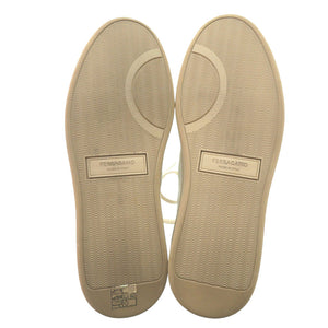 新品同様 サルヴァトーレフェラガモ ACHILLE MASCARPONE 0762260 レザー スウェード アイボリー スニーカー 2042【中古】Salvatore Ferragamo