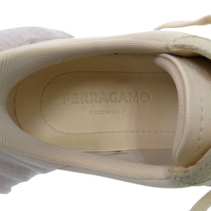 新品同様 サルヴァトーレフェラガモ ACHILLE MASCARPONE 0762260 レザー スウェード アイボリー スニーカー 2042【中古】Salvatore Ferragamo