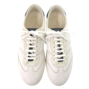 美品 サルヴァトーレフェラガモ ACHILLE BIANCO 0763468 レザー スウェード ホワイト ブルー スニーカー 2043【中古】Salvatore Ferragamo