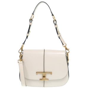 未使用 トッズ Tタイムレス XBWTSGI0100KETB013 レザー ホワイト 2way ショルダーバッグ 白 2046【中古】TOD’S