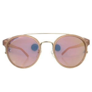 未使用品 カール ラガーフェルド ツーブリッジ サングラス KL945SK アセテート メタル ピンクベージュ 2053【中古】KARL LAGERFELD