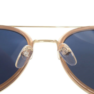 未使用品 カール ラガーフェルド ツーブリッジ サングラス KL945SK アセテート メタル ピンクベージュ 2053【中古】KARL LAGERFELD