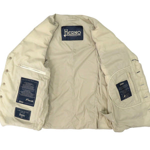 未使用 ヘルノ LEGEND WAISTCOAT PI002ULE 12456Z 1985 ナイロン ダウン フェザー シャンティベージュ ダウンベスト ジレ 2058【中古】Herno