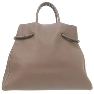 美品 デルボー オールレザー ハンドバッグ レザー ブラウン 2070【中古】DELVAUX