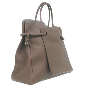 美品 デルボー オールレザー ハンドバッグ レザー ブラウン 2070【中古】DELVAUX