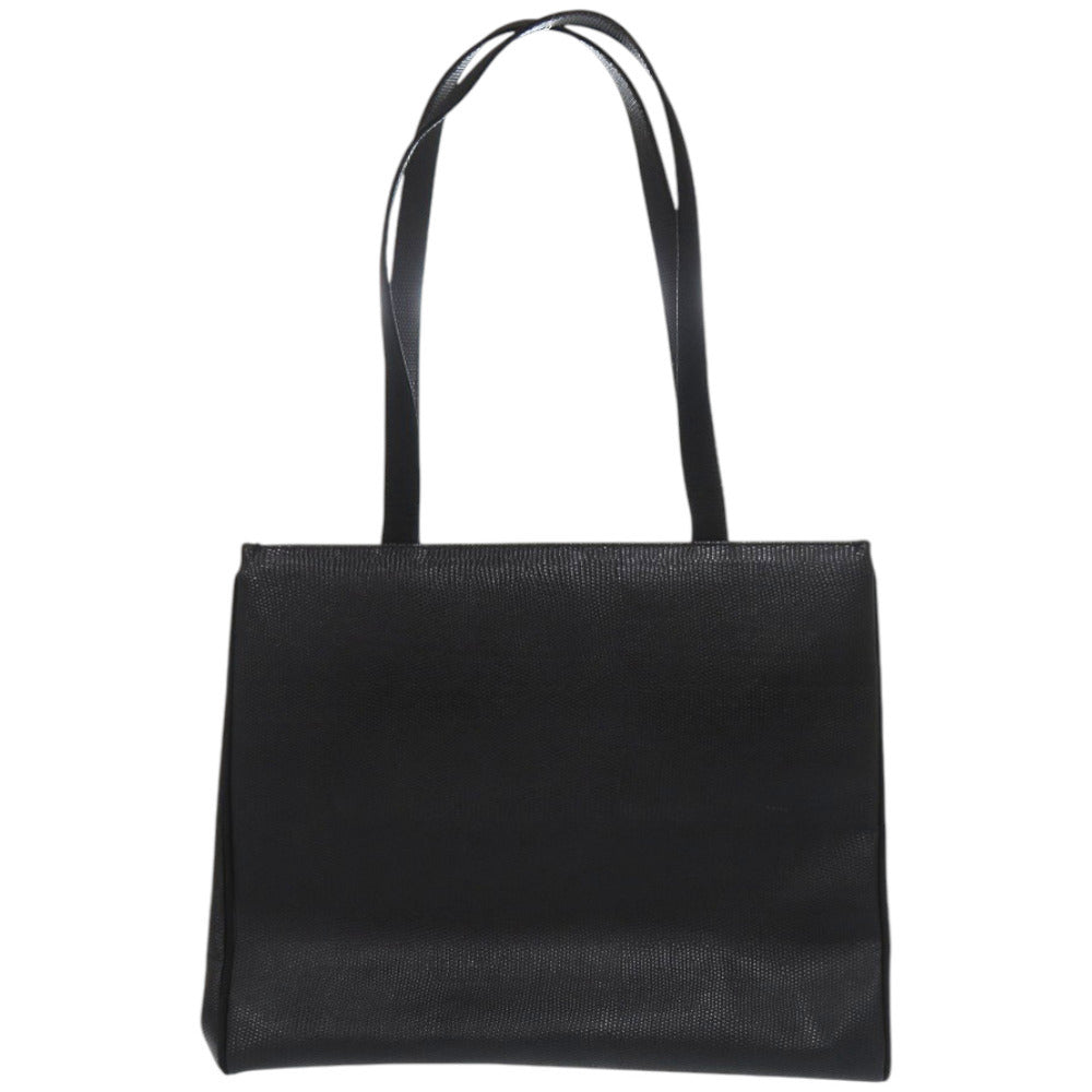 美品 サルヴァトーレフェラガモ ヴァラリボン AU 21 2530 レザー ブラック ゴールド金具 黒 トートバッグ 1237【中古】Salvatore Ferragamo