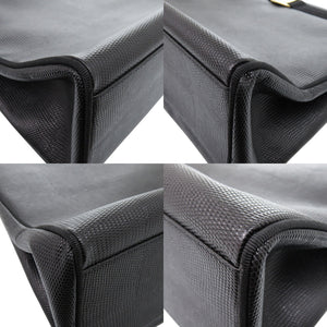 美品 サルヴァトーレフェラガモ ヴァラリボン AU 21 2530 レザー ブラック ゴールド金具 黒 トートバッグ 1237【中古】Salvatore Ferragamo