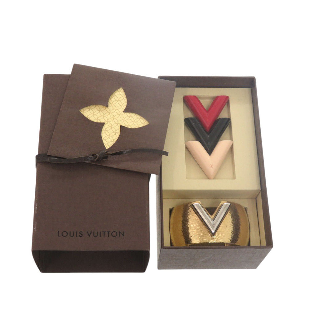 美品 ルイ ヴィトン カフ エセンシャルV コロラマ バングル M68031 メタル ゴールド ブレスレット LV 2081【中古】LOUIS VUITTON