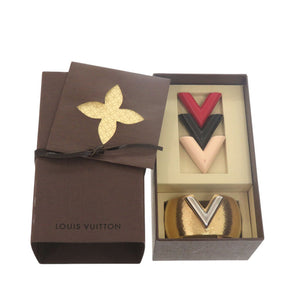 美品 ルイ ヴィトン カフ エセンシャルV コロラマ バングル M68031 メタル ゴールド ブレスレット LV 2081【中古】LOUIS VUITTON