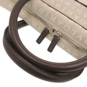 美品 ブルガリ ロゴマニア キャンバス ベージュ ビジネスバッグ ハンドバッグ 2083【中古】BVLGARI