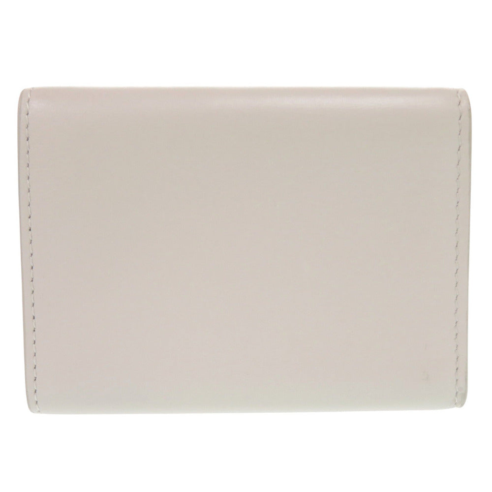 新品同様 ボッテガヴェネタ レッジェーロ コンパクト ウォレット 515385 カーフ BIANCO MIST ビアンコミスト アイボリー 三つ折り財布 2084【中古】BOTTEGAVENETA