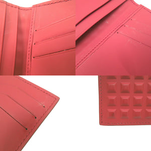 美品 バレンシアガ グリッドレザー カードケース 214715 レッド 2090【中古】BALENCIAGA