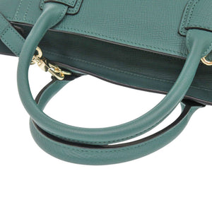 新品同様 ロンシャン メールボックス M レザー グリーン 2way ハンドバッグ 緑 2091【中古】Longchamp