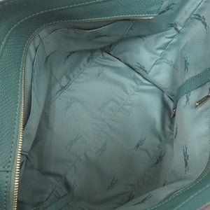 新品同様 ロンシャン メールボックス M レザー グリーン 2way ハンドバッグ 緑 2091【中古】Longchamp