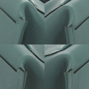 新品同様 ロンシャン メールボックス M レザー グリーン 2way ハンドバッグ 緑 2091【中古】Longchamp