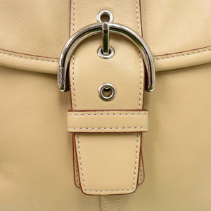 美品 コーチ ソーホー スモール L3Q-9480 レザー ベージュ ショルダーバッグ 2098【中古】COACH