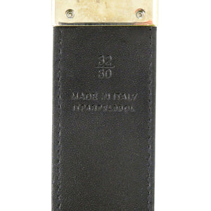 美品 バーバリー リバーシブルベルト REVERSIBLE BELT ポリウレタン コットン カウグレインレザー バーチブラウン ブラック 2106【中古】BURBERRY