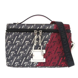 美品 クリスチャンルブタン ルビクリック ナイロン グレー レッド ハンドバッグ 2way ショルダーバッグ 2133【中古】Christian Louboutin