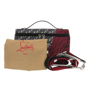 美品 クリスチャンルブタン ルビクリック ナイロン グレー レッド ハンドバッグ 2way ショルダーバッグ 2133【中古】Christian Louboutin