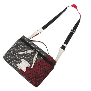 美品 クリスチャンルブタン ルビクリック ナイロン グレー レッド ハンドバッグ 2way ショルダーバッグ 2133【中古】Christian Louboutin