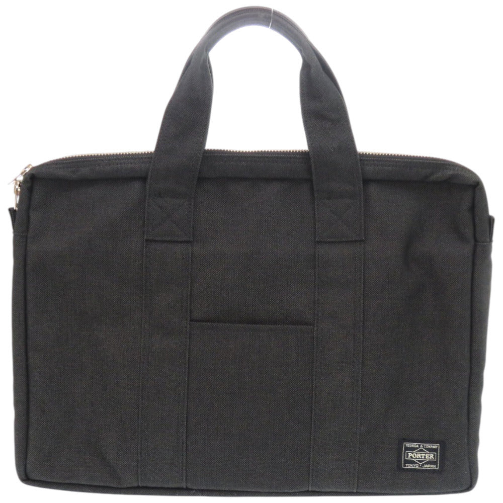 美品 吉田カバン ブリーフケース PC収納 PORTER ポーター キャンバス ブラック 黒 ビジネスバッグ 2144【中古】YOSHIDA & CO., LTD.