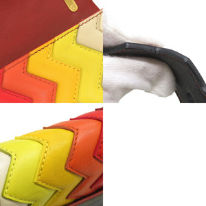 美品 サルヴァトーレフェラガモ × サラ バッタリア ジグザグ ガンチーニ レザー マルチカラー ショルダーバッグ 2149【中古】Salvatore Ferragamo