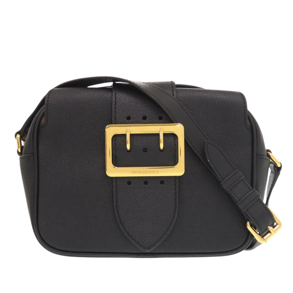 新品同様 バーバリー 4057804 レザー ブラック ショルダーバッグ 黒 2159【中古】BURBERRY