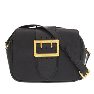 新品同様 バーバリー 4057804 レザー ブラック ショルダーバッグ 黒 2159【中古】BURBERRY