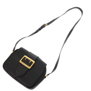新品同様 バーバリー 4057804 レザー ブラック ショルダーバッグ 黒 2159【中古】BURBERRY
