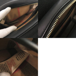 新品同様 バーバリー 4057804 レザー ブラック ショルダーバッグ 黒 2159【中古】BURBERRY