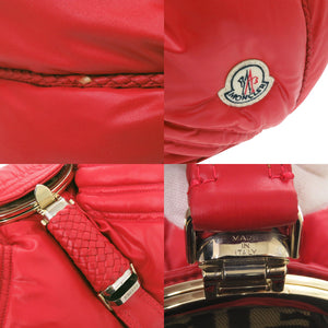 フェンディ × モンクレール スパイバッグ ハンドバッグ ナイロン/レザー レッド 2180【中古】FENDI × MONCLER
