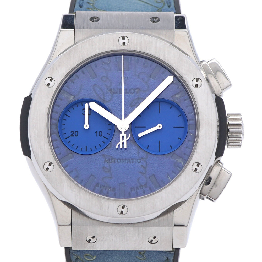 ウブロ
 自動巻き ベルルッティ クラシックフュージョン 限定250本 521.NX.050B.VR.BER18 腕時計
 ステンレススチール/レザー ブルー 0042
【中古】HUBLOT メンズ