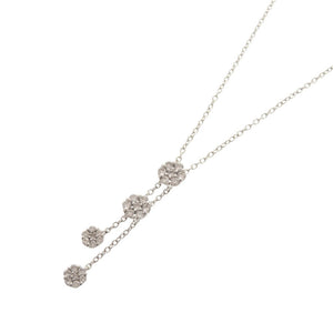 美品 ポンテヴェキオ フラワーモチーフ ダイヤ0.40ct K18WG ダイヤモンド ホワイトゴールド ネックレス ジュエリー 0043【中古】Ponte Vecchio