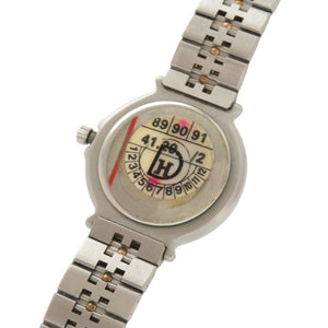 美品 エルメス キャプテンニモ SS ホワイト 白文字盤 クオーツ 腕時計 シルバー ゴールド 0044【中古】HERMES
