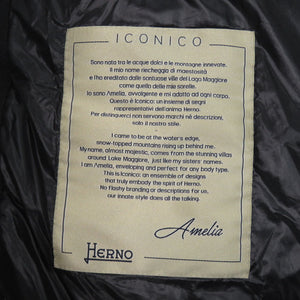 美品 ヘルノ AMELIA PI0505DIC ナイロン/ダウン ブラック ダウンジャケット ダウンコート 黒 0063【中古】Herno