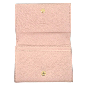 美品 グッチ ホースビット 745983 レザー ピンク カードケース 名刺入れ 0069【中古】GUCCI