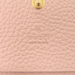 美品 グッチ ホースビット 745983 レザー ピンク カードケース 名刺入れ 0069【中古】GUCCI