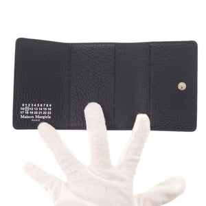 未使用品 メゾン マルジェラ 4ステッチ S36UI0416 レザー ネイビー 三つ折り財布 0070【中古】Maison Margiela