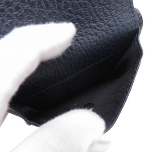 未使用品 メゾン マルジェラ 4ステッチ S36UI0416 レザー ネイビー 三つ折り財布 0070【中古】Maison Margiela