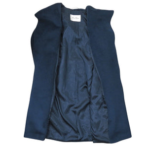 美品 マックスマーラ フード付き ガウンコート 101607836 アルパカ ウール ブルー アウター 青 0077【中古】MAX MARA