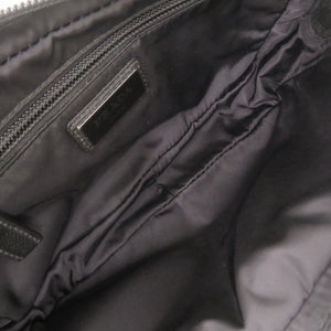 美品 プラダ トライアングルロゴ ナイロン ブラック ボディバッグ ベルトバッグ 黒 0135【中古】PRADA